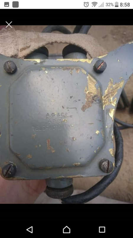 Rare find A Sound powered telephone unit. common use on naval ships