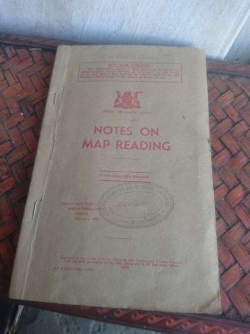 RARE 1940 WW2 BOOK ON `NOTES OF MAP READING`