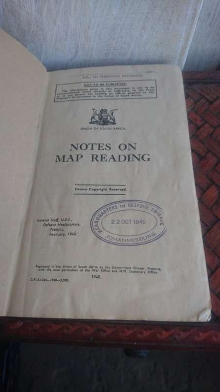 RARE 1940 WW2 BOOK ON `NOTES OF MAP READING`