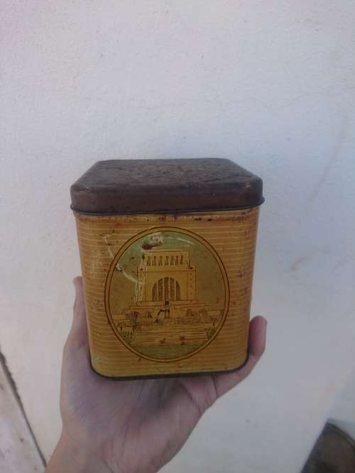 Africana coffee tin.some age related ware