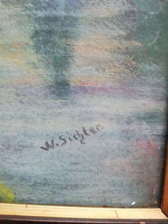 Original vintage oil on board by W Sichter size 48cm x 35cm!!!!!!