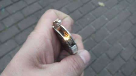 AN AWESOME RARE VINTAGE KRUGER RAND SHAPED NOVELTY LIGHTER ... SPARKS !! PAUL KRUGER !!