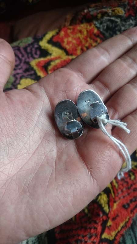 Vintage strerling silver clip on earrings