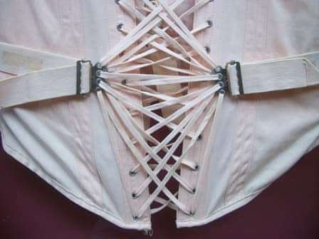 Antique CORSET, Framed behind Glass - LARGE 75cm x 68cm - 5.7kg