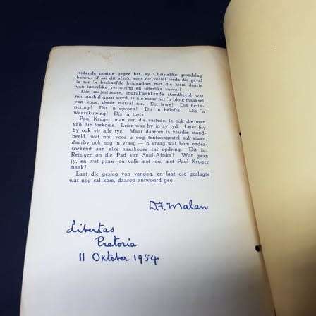 RARE!!! 1954 `Onthulling van Kruger-Standbeels`: Official 1954 Booklet