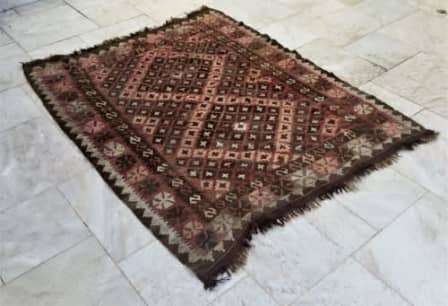 TIGHT-KNOT HAND-WOVEN KELIM RUG!! 1800mm - 1400mm