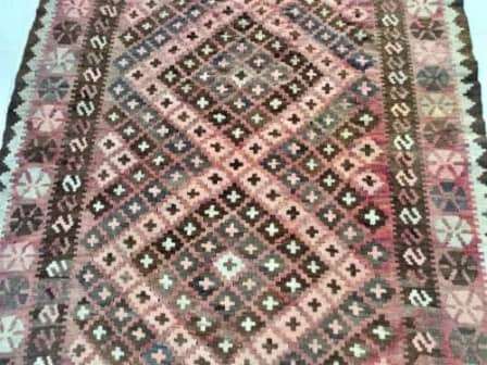 TIGHT-KNOT HAND-WOVEN KELIM RUG!! 1800mm - 1400mm