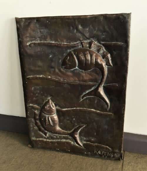 BEAUTIFUL HAND-BEATEN COPPER ART WORK!! *SIGNED*