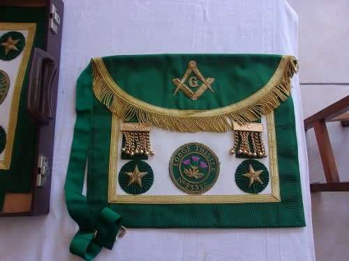 Huge lot of Freemason items including Sterling silver jewels/badges in briefcase.