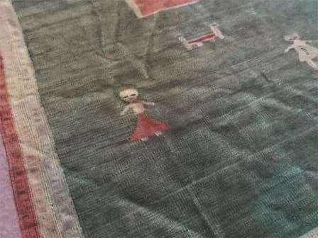 HAND-KNOTTED GREEN DHURRIE KELIM CARPET!! 1700mm - 1100mm