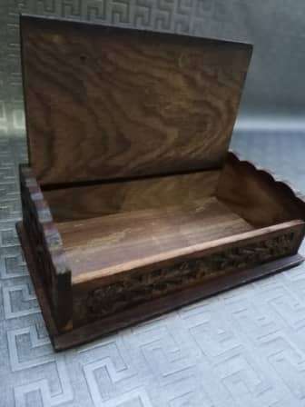 Beautiful Highly detailed wooden hand carved box!!!!!