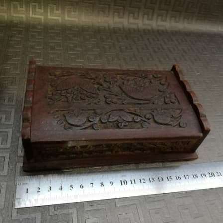 Beautiful Highly detailed wooden hand carved box!!!!!