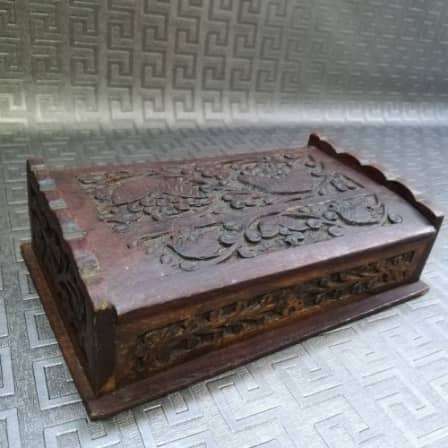 Beautiful Highly detailed wooden hand carved box!!!!!