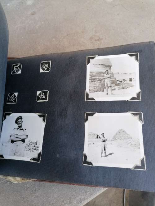 WW2 Egypt photo album of Sgt. Turley and Christine. G. Robertson With marriage photos