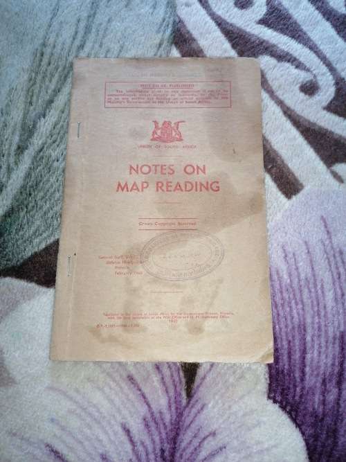 RARE 1940 WW2 BOOK ON `NOTES OF MAP READING`