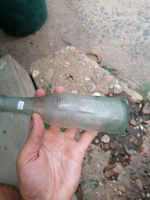 Antique king wms town glass bottle