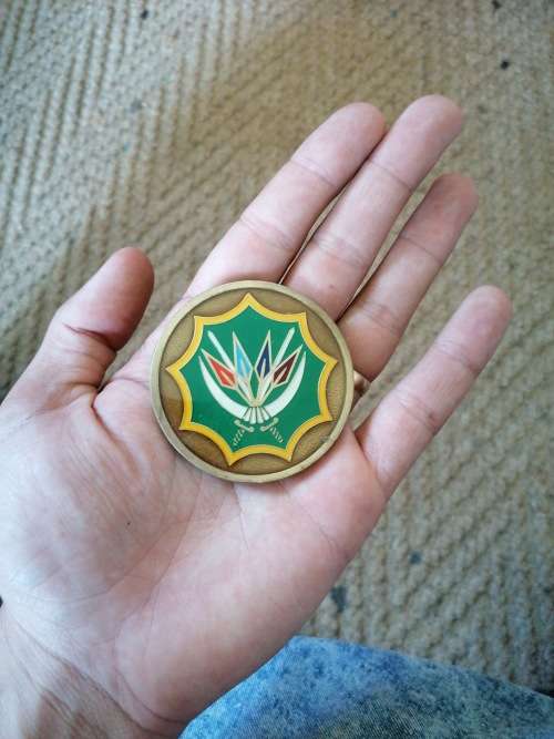 South african military sport medallion