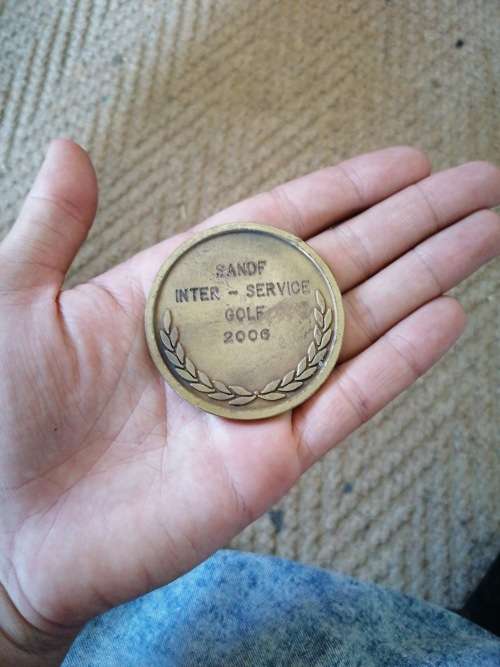 South african military sport medallion