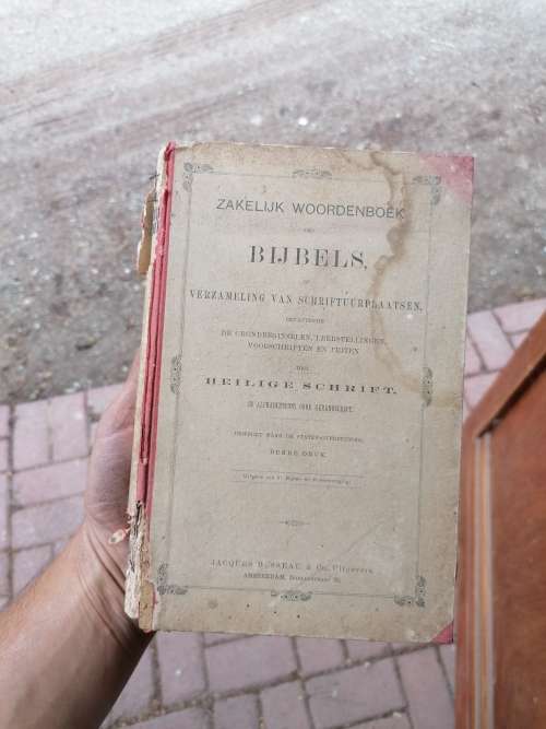 1893 zakelijk woordenboek bijbel. Not best condition