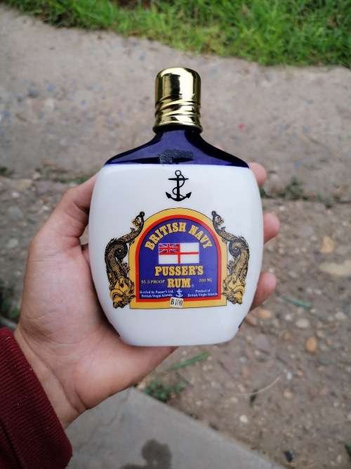 Cool british navy porcelain empty bottle