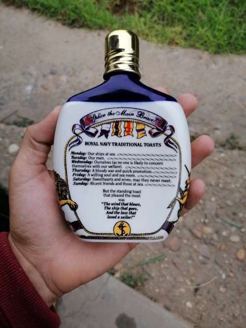 Cool british navy porcelain empty bottle