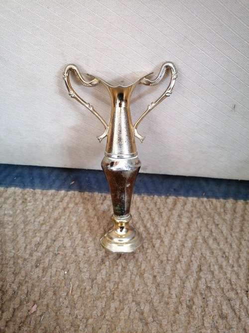 Signed Brass Bud Vase-REG 893536-ENGLAND.