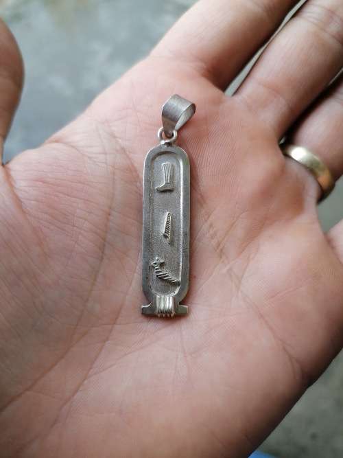 Silver egiptian pendant `BEV`