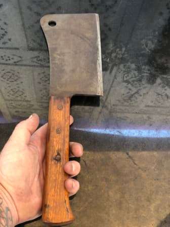 WOW !!! AMAZING VINTAGE HEAVY GERMAN `OCHSENKOPF` No18 MEAT CLEAVER - EXCELLENT CONDITION