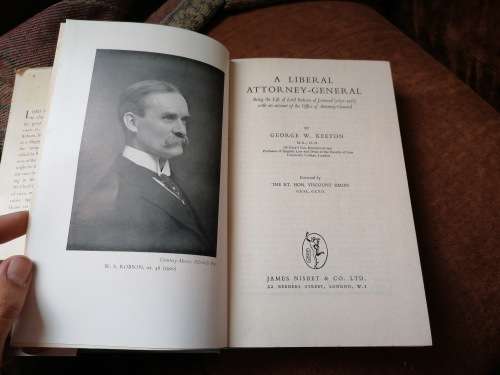 A libiral attorney General by George W Keeton 1949 first print