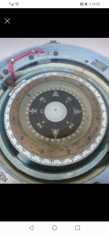 RARE A BIG VERY HEAVY BOAT COMPASS binnacle.SELF COLLECT ROBERTSON.LIGHT NOT TESTED
