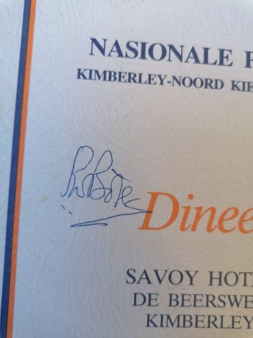 PW Botha memrobilia includes original signature