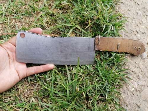 OLD MEAT CLEAVER NEEDS NEW HANDLE