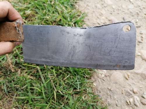 OLD MEAT CLEAVER NEEDS NEW HANDLE