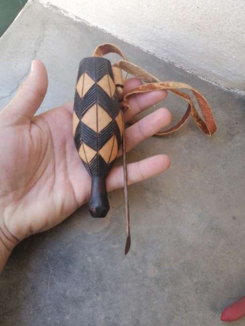 Tribal salt holder or tabaco holder