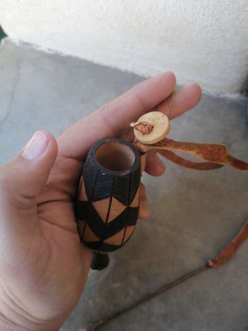 Tribal salt holder or tabaco holder