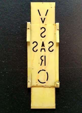 SAS / SAR SIDING METAL PLATE. 38 CM X 10 CM. ( S.A. RAILWAYS ) 1980s