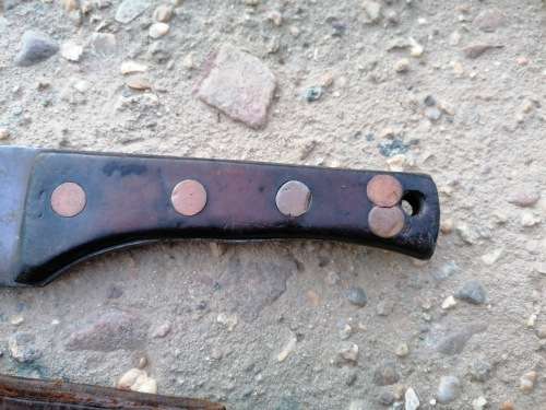 Awesome ww1 1916 knife with leather holder