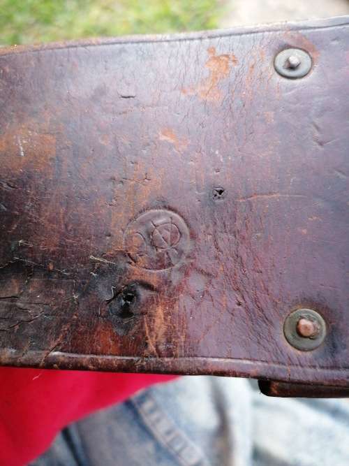 Awesome ww1 1916 knife with leather holder