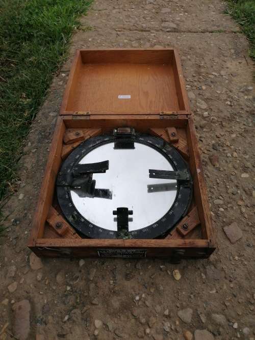 bureau of ships ww2 u.s navy azimuth circle mark 111 model 2 no 682.SOLD AS FOUND