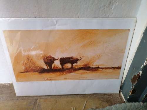 STUNNING SIGNED HERMAN JOUBERT LITHOGRAPH 43cm x 31cm