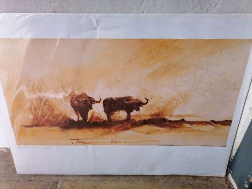 STUNNING SIGNED HERMAN JOUBERT LITHOGRAPH 43cm x 31cm