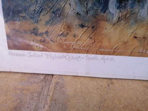 STUNNING SIGNED HERMAN JOUBERT LITHOGRAPH 43cm x 31cm