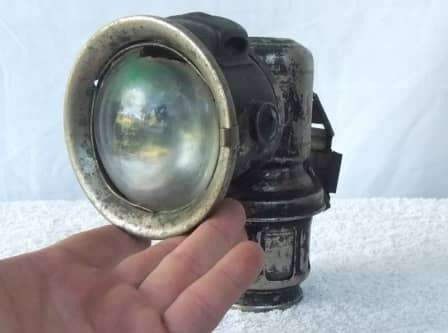 A RARE ANTIQUE CARBIDE BICYCLE LAMP , EARLY 1900`S
