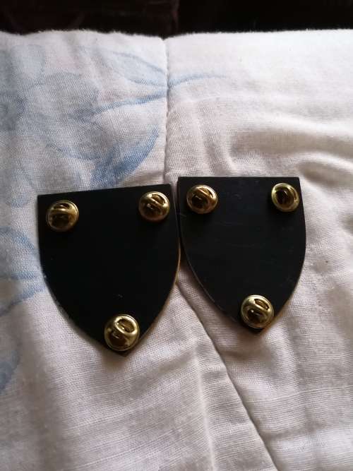 east London Commando flashes. Pins intact