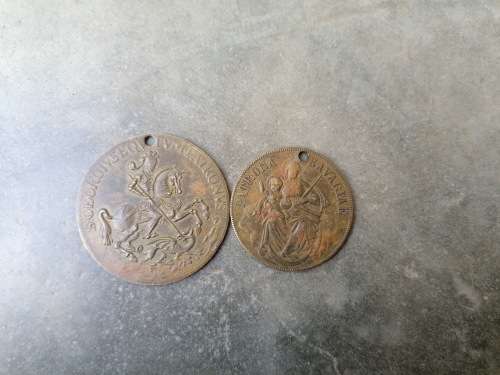antique religious tokens