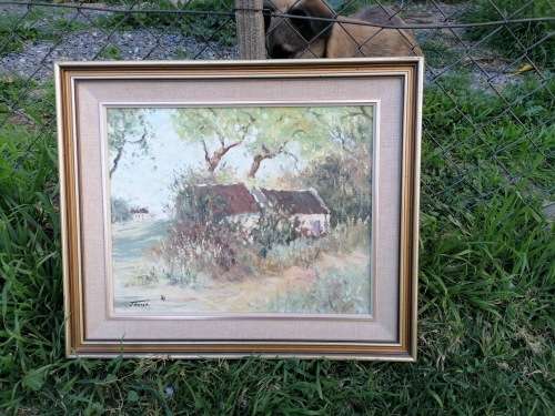 PETER JANDER - RENOWNED SOUTH AFRICAN ARTIST ORIGINAL FRAMED OIL ON CANVAS - SIGNED