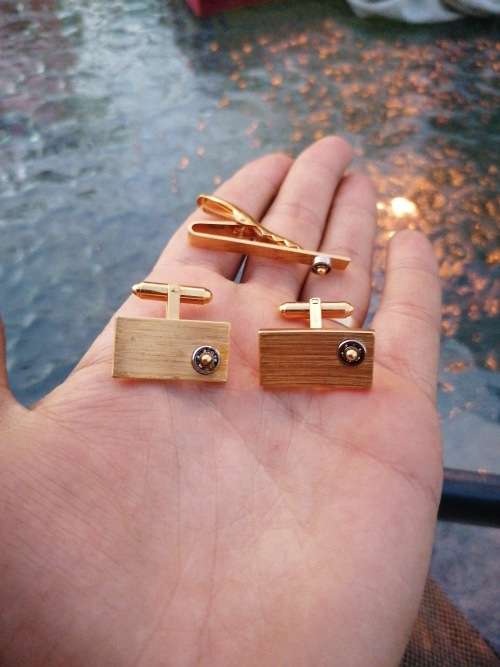 OHQUIST Sweden cufflinks and tie pin