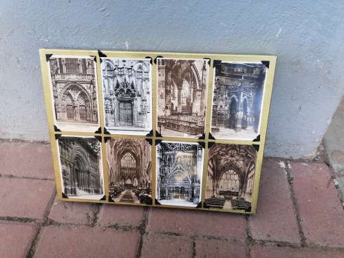 Cool old postcards on canvas