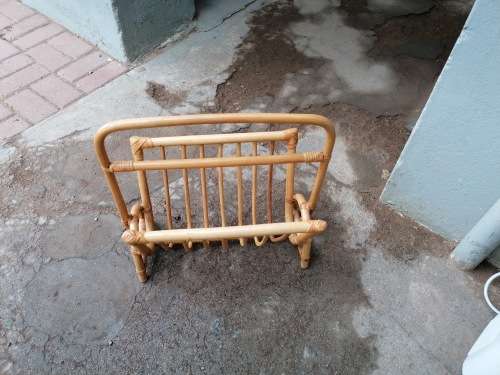 Vintage Bamboo Magazine Rack Holder