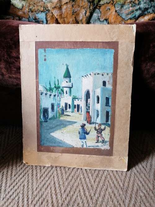 RARE VINTAGE OIL ON BOARD PAINTING SIGNED BY ARTIST SIZE 45cm x 34cm!!!